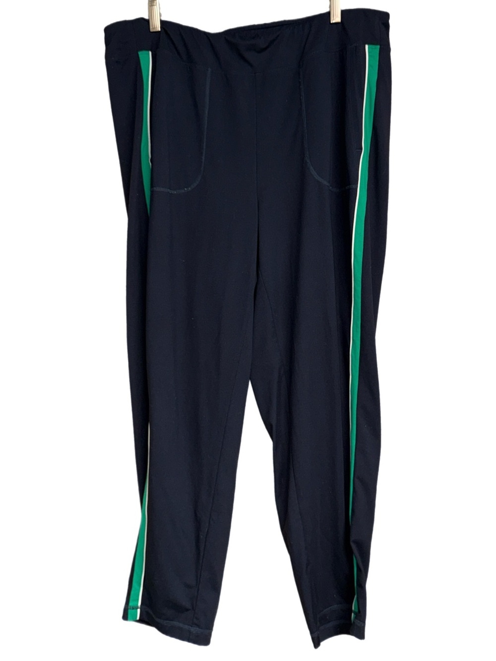 J.Jill - Fit Supreme Stretch Slim‑Leg Pants - Navy, Green & White - Size 2X
